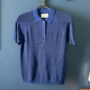 Ba&sh Lima Metallic Polo Sweater - 3/M